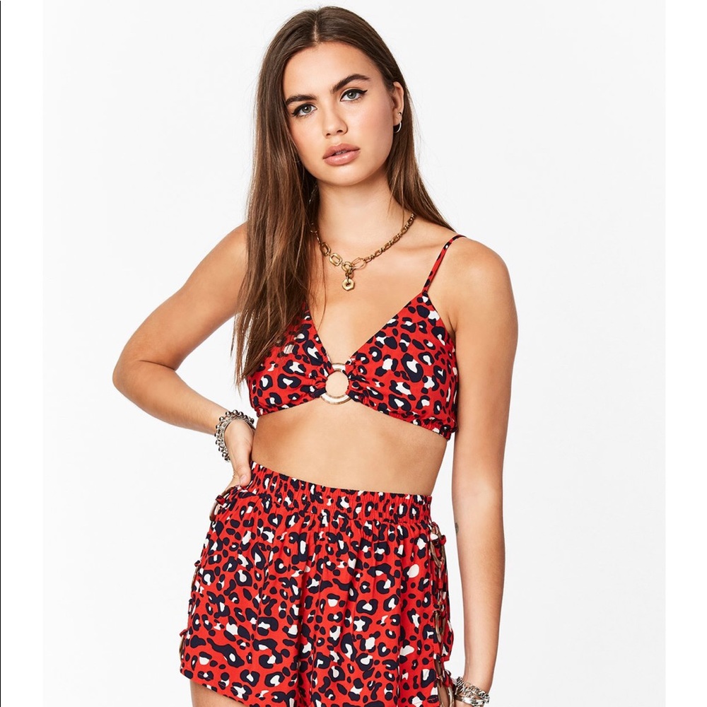 LF Millay Leopard Print O-Ring Two Piece Set